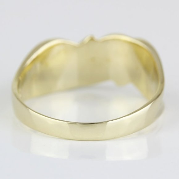 Vintage 14k Yellow Gold Wave Band Ring - Picture 4 of 7